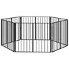 vidaXL Hondenpoort 6 st Zwart 100 x 80 cm Gegalvaniseerd staal