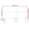 vidaXL Hoofdbord LED 160x5x118/128 cm fluweel roze