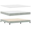 vidaXL Boxspringbed met matras Lichtgrijs 200 x 200 cm Fluweel