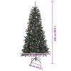 vidaXL Kunstkerstboom met 300 LED Groen 240 cm PVC en Plastic en Staal