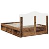 vidaXL Bedframe met hoofdeinde Oudhout 140 x 190 cm Massief grenenhout