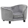 vidaXL Hondenbank 69x49x40 cm pluche grijs