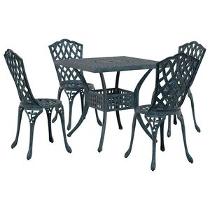 vidaXL Tuinset 5 pcs Groen Gegoten aluminium