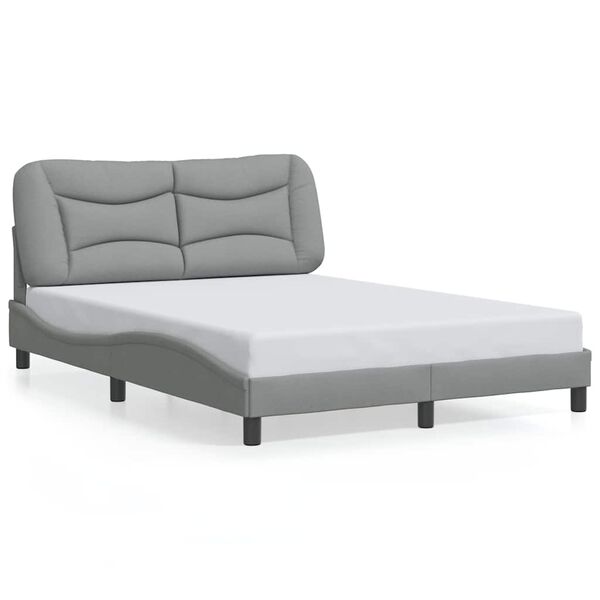 vidaXL Bedframe zonder matras "Hvar" 120x200 cm stof lichtgrijs