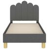 vidaXL Peuterbedframe met hoofdbord Donkergrijs 70 x 140 cm Stof