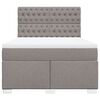 vidaXL Boxspring met matras stof taupe 140x190 cm