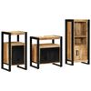 vidaXL Badkamermeubelset met plank 3 pcs Bruin Massief Mango Hout