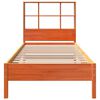 vidaXL Bed met boekenkast zonder matras grenenhout wasbruin 100x200 cm