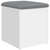 vidaXL Opbergbank Wit 42x42x45 cm Bewerkt Hout