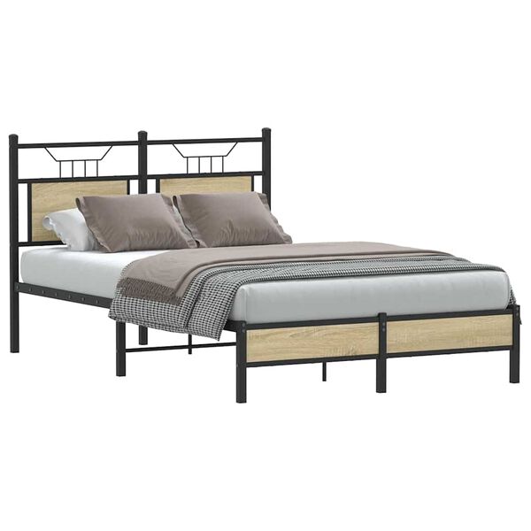 vidaXL Bedframe zonder matras hout sonoma eikenkleurig 120x200 cm