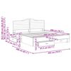 vidaXL Bedframe met hoofdeinde met lade Wit 200 x 200 cm Bewerkt hout