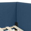 vidaXL Hoekbedframe Blauw 90 cm x 200 cm Stof en multiplex