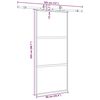 vidaXL Schuifdeur met beslagset 90x205 cm gehard glas zwart