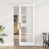 vidaXL Schuifdeur Wit 78 x 211 cm Massief grenenhout en glas