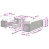vidaXL Tuin Sofa Set met kussen 10 pcs Beige poly rattan
