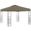 vidaXL Tuinpaviljoen 180 g/m&sup2; 3x3 m taupe