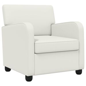 vidaXL Fauteuil Wit Kunstleer