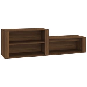 vidaXL Schoenenkast 150x35x45 cm bewerkt hout bruin eikenkleur