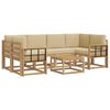 vidaXL Buiten bankenset 7 st Wit en Beige