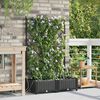 vidaXL Tuin Bloempot 2 pcs Zwart Staal