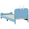 vidaXL Bedframe voor kinderen met hoofdbord Blauw 90 x 200 cm PU