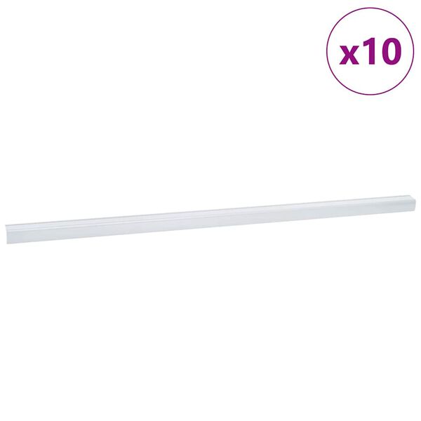 vidaXL Trapprofielen 10 pcs Zilver 67 x 3.5 x 3 cm Aluminium