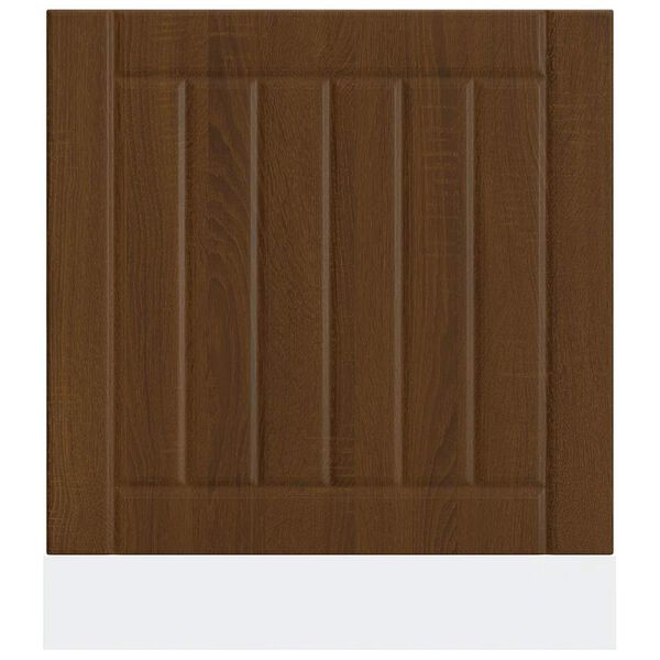 vidaXL Vaatwaspaneel Lucca bewerkt hout bruin eikenkleur