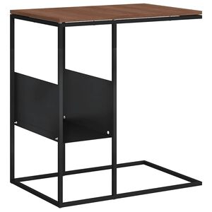 vidaXL Bijzettafel 55x36x59,5 cm bewerkt hout zwart