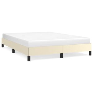 vidaXL Bedframe kunstleer cr&egrave;mekleurig 140x200 cm