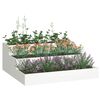 vidaXL Tuin Bloempot Wit 90 x 90 x 35 cm Koudgewalst staal