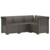 vidaXL 4-Zits Tuin Sofa Rattan Look PP Lichtgrijs