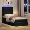vidaXL Ottoman bed met matrassen en LED's 100x200cm fluweel zwart