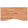 vidaXL Bureaublad 80x(36-40)x2,5 cm massief beukenhout