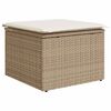 vidaXL 6-delige Loungeset met kussens poly rattan beige