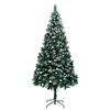 vidaXL Kunstkerstboom Groen 240 cm PVC en Staal en Kunststof
