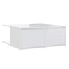vidaXL Salontafel 80x80x31 cm bewerkt hout hoogglans wit
