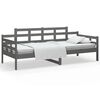 vidaXL Slaapbank massief grenenhout grijs 90x200 cm