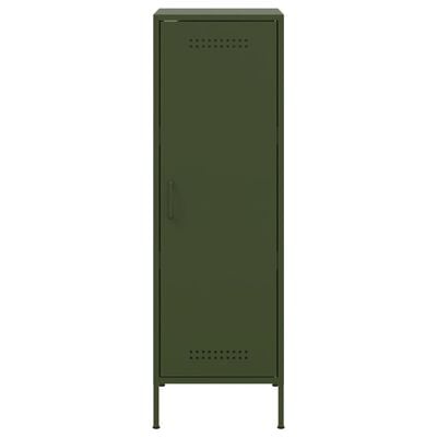 vidaXL Hoge kast 36x39x113 cm staal olijfgroen