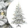 vidaXL Kunstmatige Inklapbare Kerstboom Wit 150 cm PVC en staal