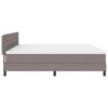 vidaXL Boxspringbed met matras met hoofdeinde Taupe 200 x 200 cm Stof