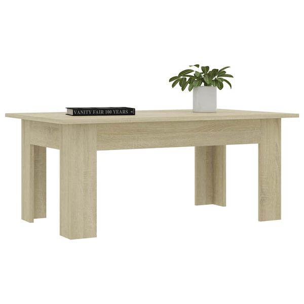 vidaXL Salontafel 100x60x42 cm bewerkt hout sonoma eikenkleurig