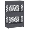 vidaXL Regen paraplu standaard Antraciet 28 x 12 x 41 cm Staal
