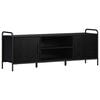 vidaXL Tv-meubel 133 x 33 x 50 cm Zwart eiken Bewerkt hout