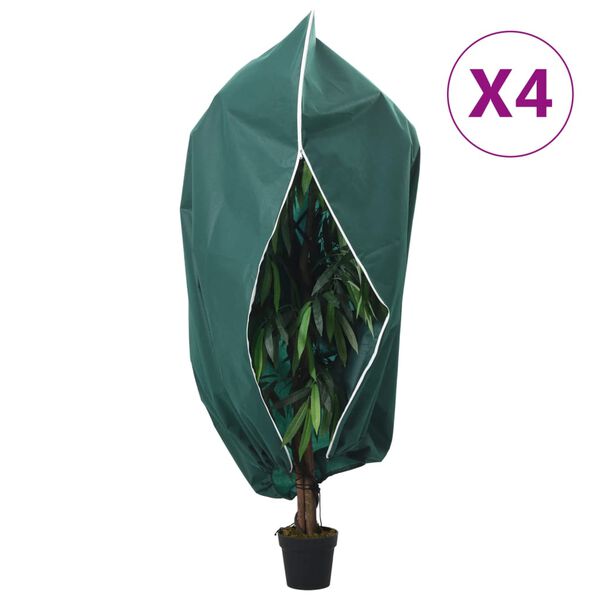 vidaXL Planthoezen met ritssluiting 4 st 70 g/m&sup2; 2,36x2 m