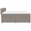 vidaXL Boxspring met matras stof taupe 180x200 cm