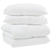 vidaXL Winter Dekbed met kussen 3 st Wit Microvezel