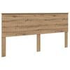 vidaXL Hoofdbord Artisan Eiken Bewerkt hout