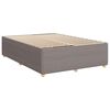 vidaXL Boxspring met matras stof taupe 160x200 cm
