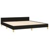 vidaXL Bedframe zonder matras stof zwart 160x200 cm