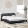 vidaXL Bedframe "Dover" 180x200 cm fluweel donkergrijs